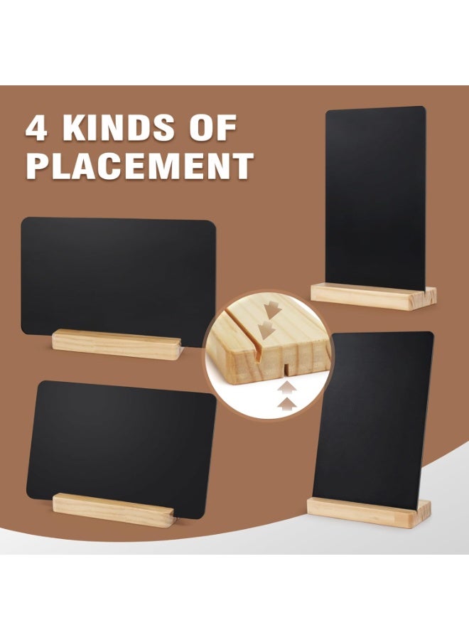 YelaJoy Small Chalkboard Words Sign - 2 Pack 8x12 Inch Tabletop Decorative Chalk Board with Wooden Stand, Double-Sided Erasable Message Menu Board for Food, Store, Business, Wedding - Image 2